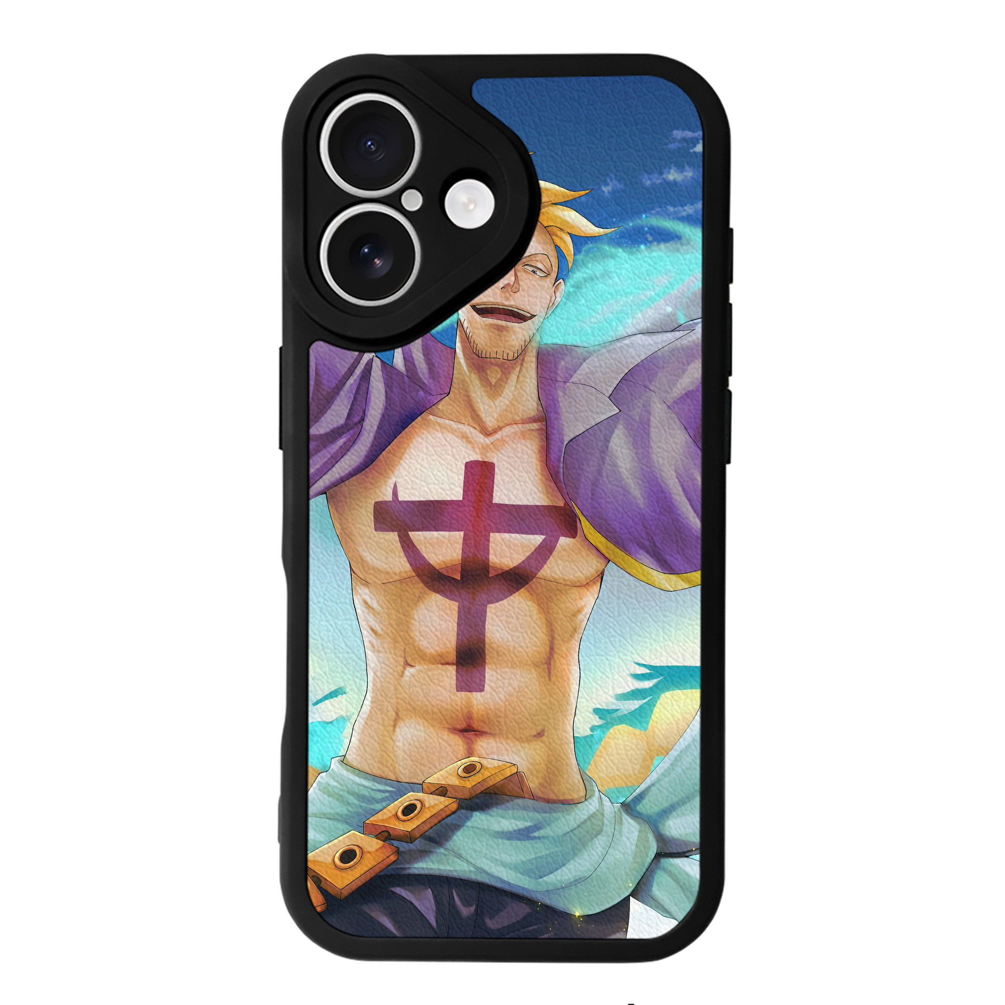 （画像用） ワンピース ONE PIECE 【iPhone 16シリーズ対応】シリコンスマホケース（レザー調） 材質：シリコン